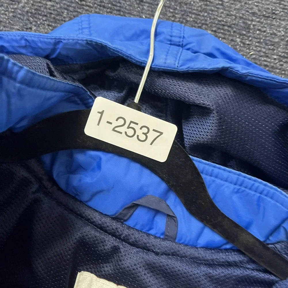 Vintage Nike Jacket Youth Medium Blue Hooded Puffer Coat Winter Zip Up‎ Swoosh